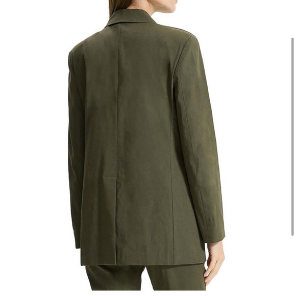Theory Single Button Linen Blend Boyfriend Blazer - Picture 2 of 6